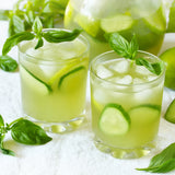 Basil & Cucumber Medium Soy Candle - Frosted