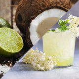 Lime, Coconut & Elderflower Large Soy Candle - Frosted