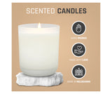 Vanilla, Patchouli & Sandalwood Large Soy Candle - Frosted